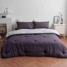 Guy Laroche Reversible Solid Color Tencel Modal Comforter DuPont Polafil Antibacterial Corn Fiber Premium Bedding _ Made in Korea